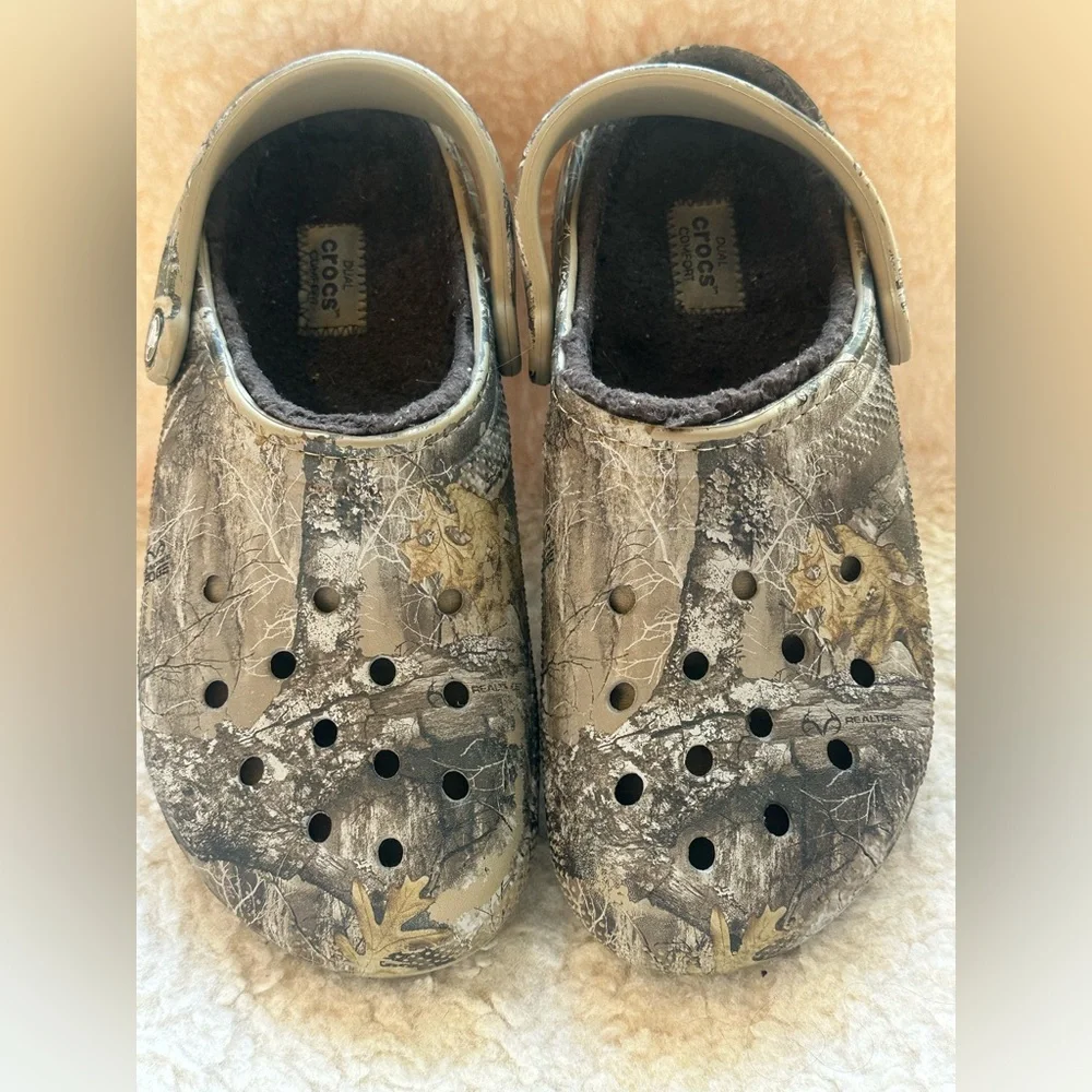 REALTREE Camo CROCS Size Mens 7 Womens 9 Unisex Adults Lined - Picture 2 of 9